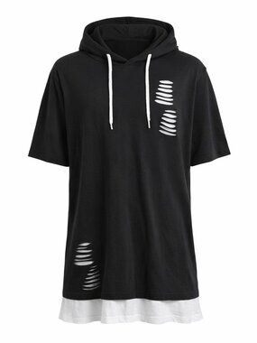 NEW i Jeans Buffalo Hoodie B/W XXL Streetwear Cobhan Men's cut-out NWT